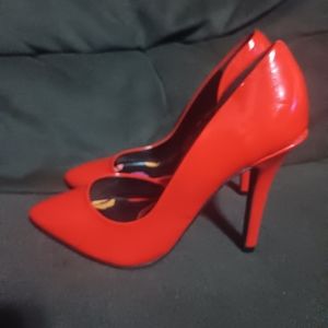 Juicy couture  vintage 1996 bright red pointed toe heel pumps size 5 1/2